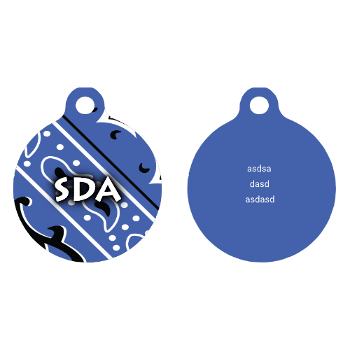Bandana Blue HD Dog ID Tag