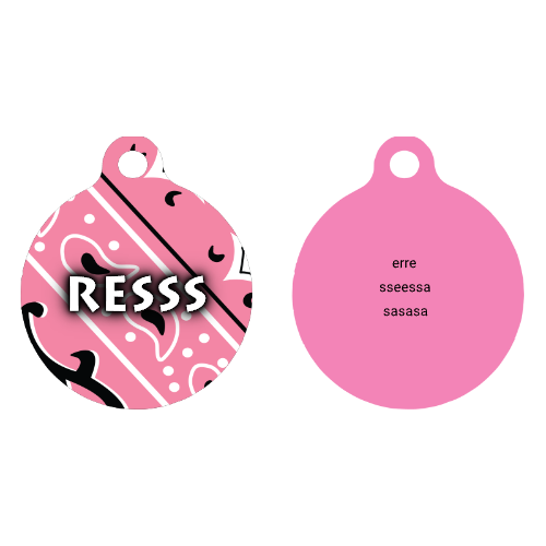 Bandana Pink HD Dog ID Tag
