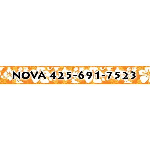 Personalized Island Floral Orange Dog Collar