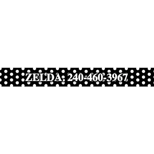 Personalized Black Polka Dot Dog Collar