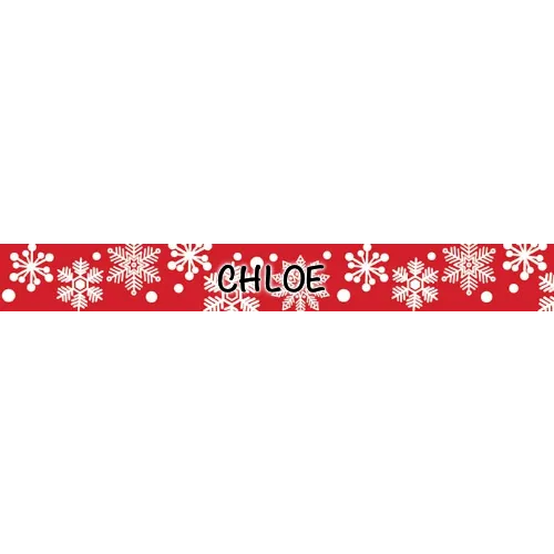 Personalized Red Snowflakes Dog Collar