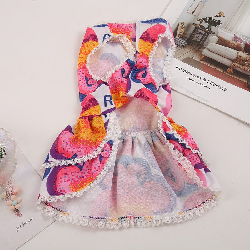 Pet Clothing Skirt Cute Dog Princess Skirt Small and Medium sized Dog Teddy Dog Pet Clothing - Purrfect Pet Kingdom