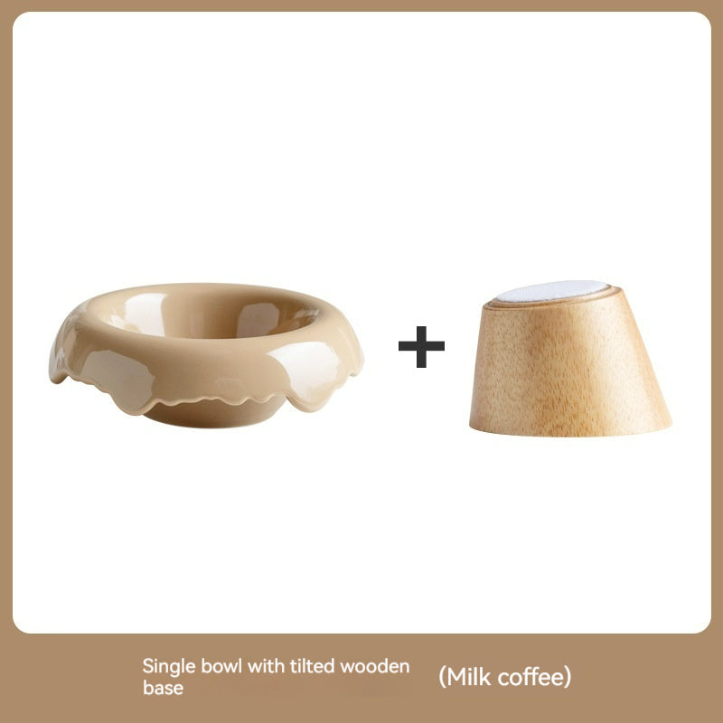 High Leg Ceramic Cat Food Bowl