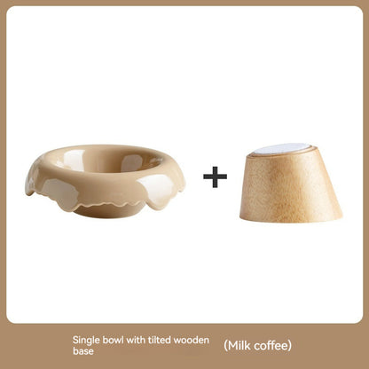 High Leg Ceramic Cat Food Bowl