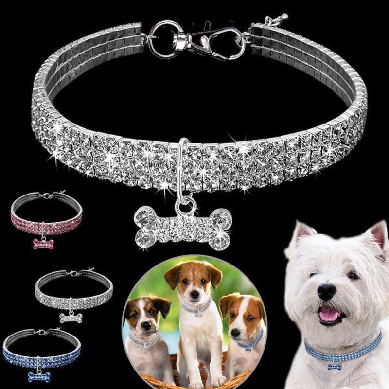 Bling Crystal Rhinestone Dog Collar for Small Pets and Cats