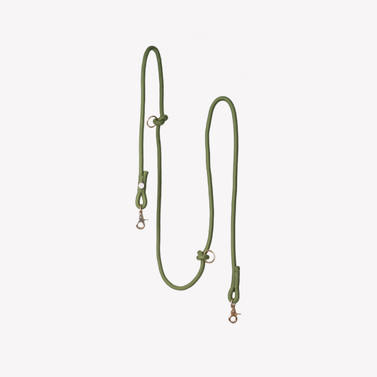 Dog Leash Hands Free Braided Green 💚