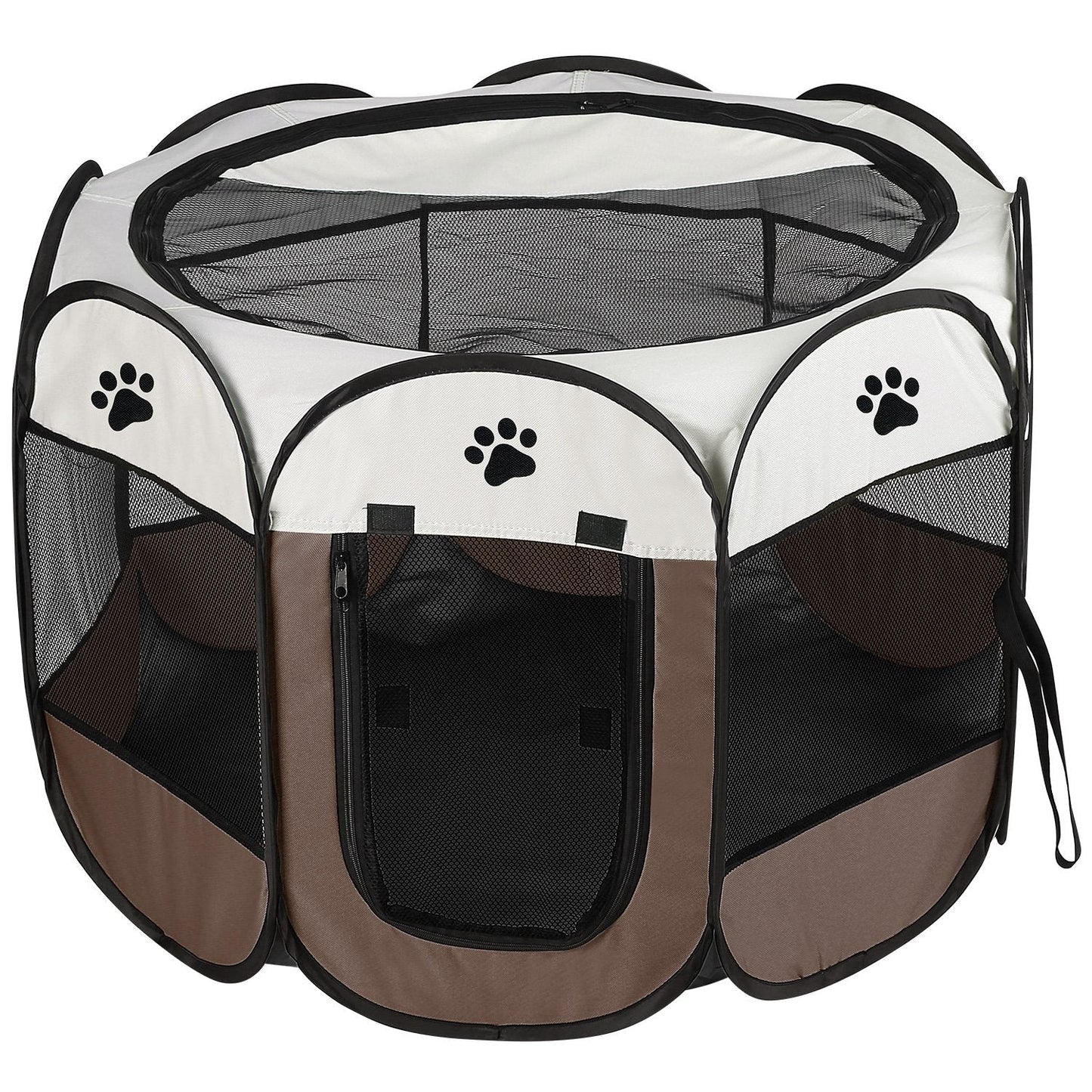 Portable Foldable Pet Tent Exercise Pen Kennel Removable Zipper Top and Bottom Water Resistant Indoor Outdoor Use For Dogs Cats Other Pets