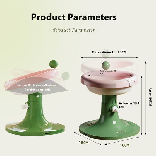 Purrfect Pet Kingdom Lifting Ceramic Cat Feeding Bowl Pet Tableware (Yellow And Blue) - Premium Cat Bowls & Feeders