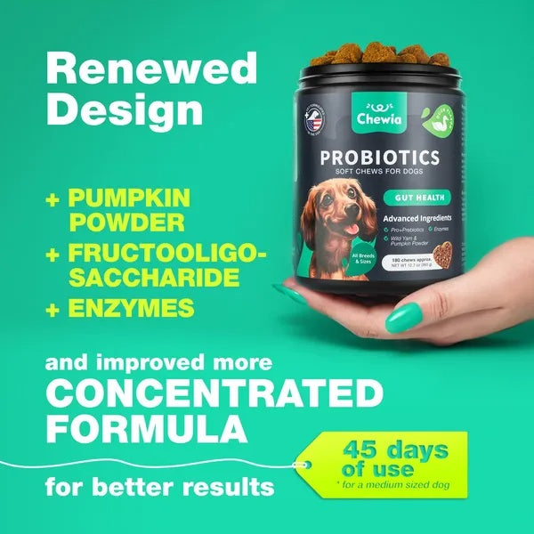 Dog Probiotic Chews - Digestive Enzymes for Gut & Immunity