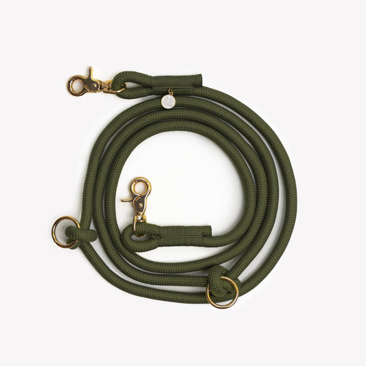 Moss Green' - Hands Free Braided Leash