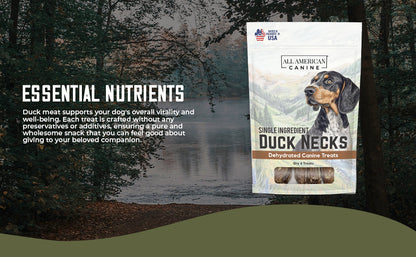 Dehydrated Duck Necks Dog Chews 2.56 Oz 🦆