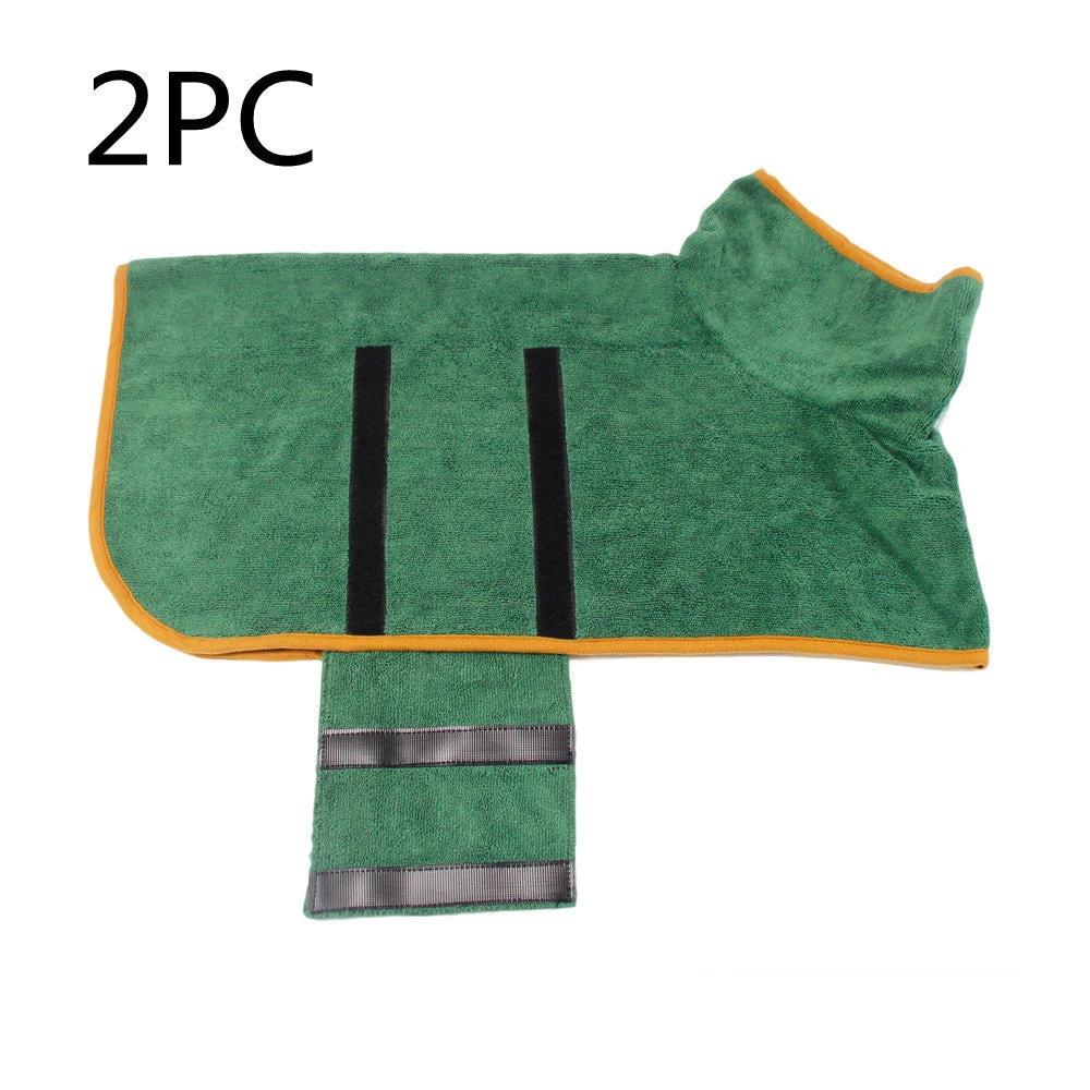 Dog Bathrobe Microfiber - Absorbent Waist-Wrap