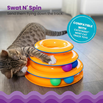 Catstages Tower Of Tracks Interactive 3-Tier Cat Track Toy