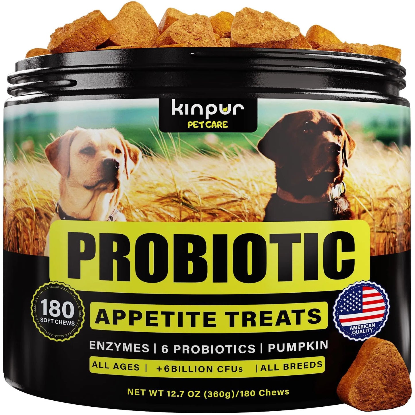 Dog Probiotics - 180ct Soft Chews for Gut Health & Allergies