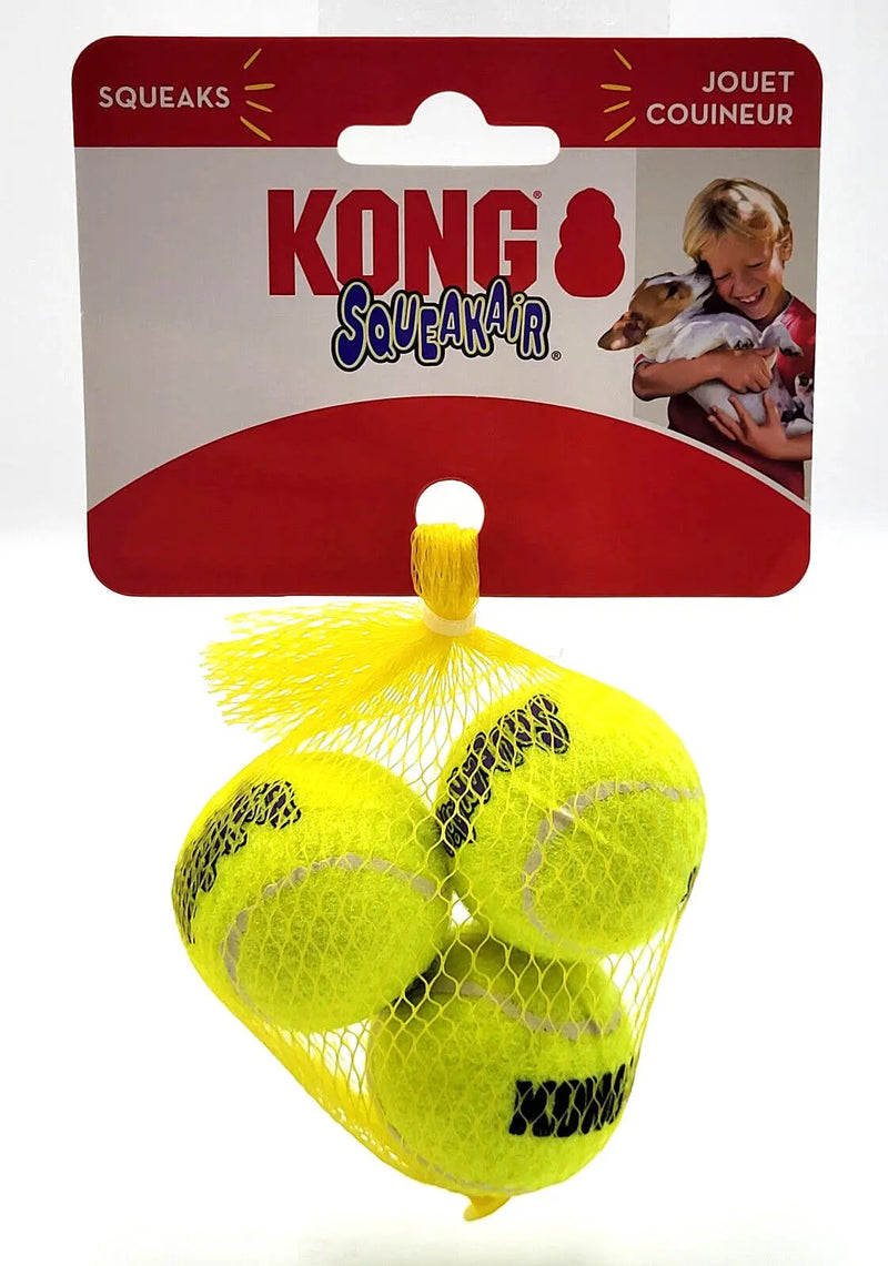 Kong Airdog Squeakair Tennis Balls 3 Ct Xs Dog Fetch Toy - Purrfect Pet Kingdom