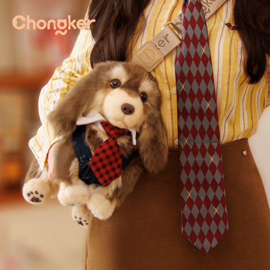 Dachshund Shoulder Bag ? Plush Dog Purse for Girls