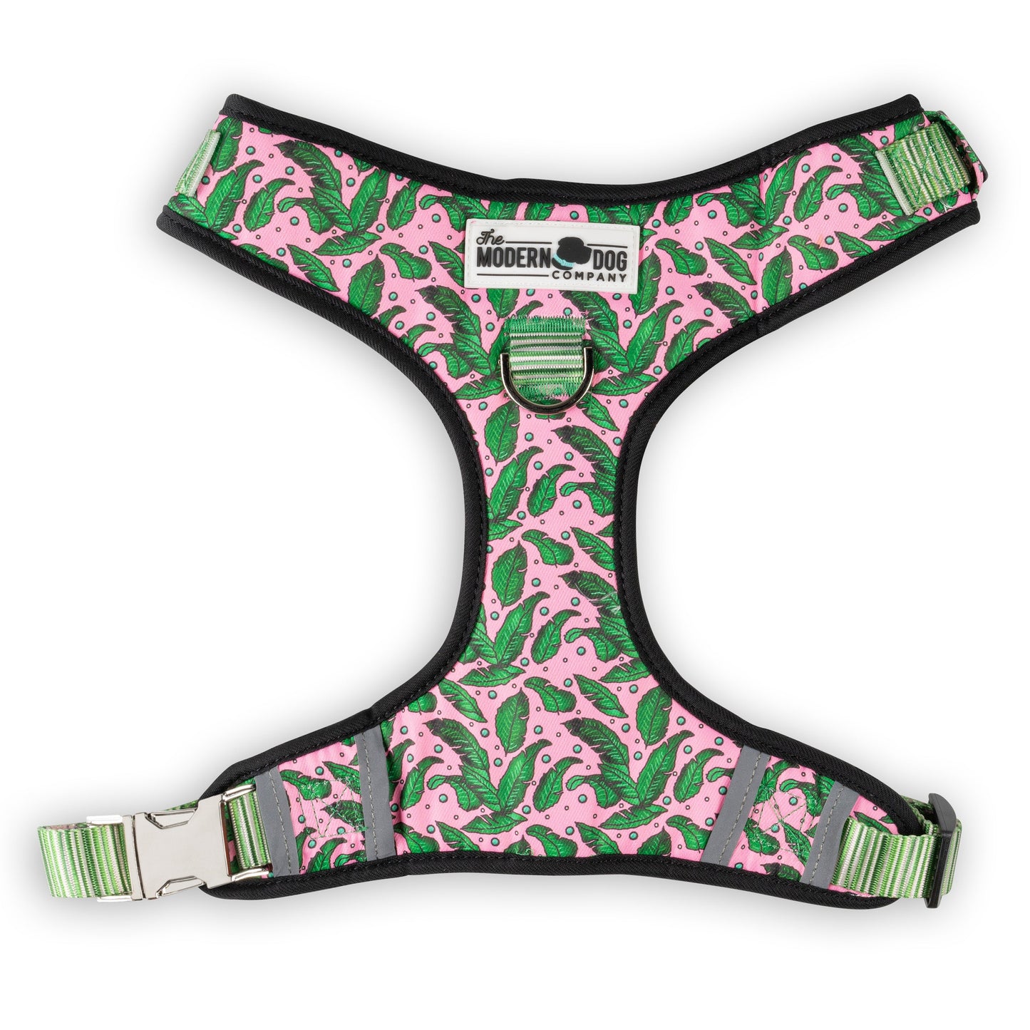 Dog Harness Pink Tropics Tropical Print Adjustable