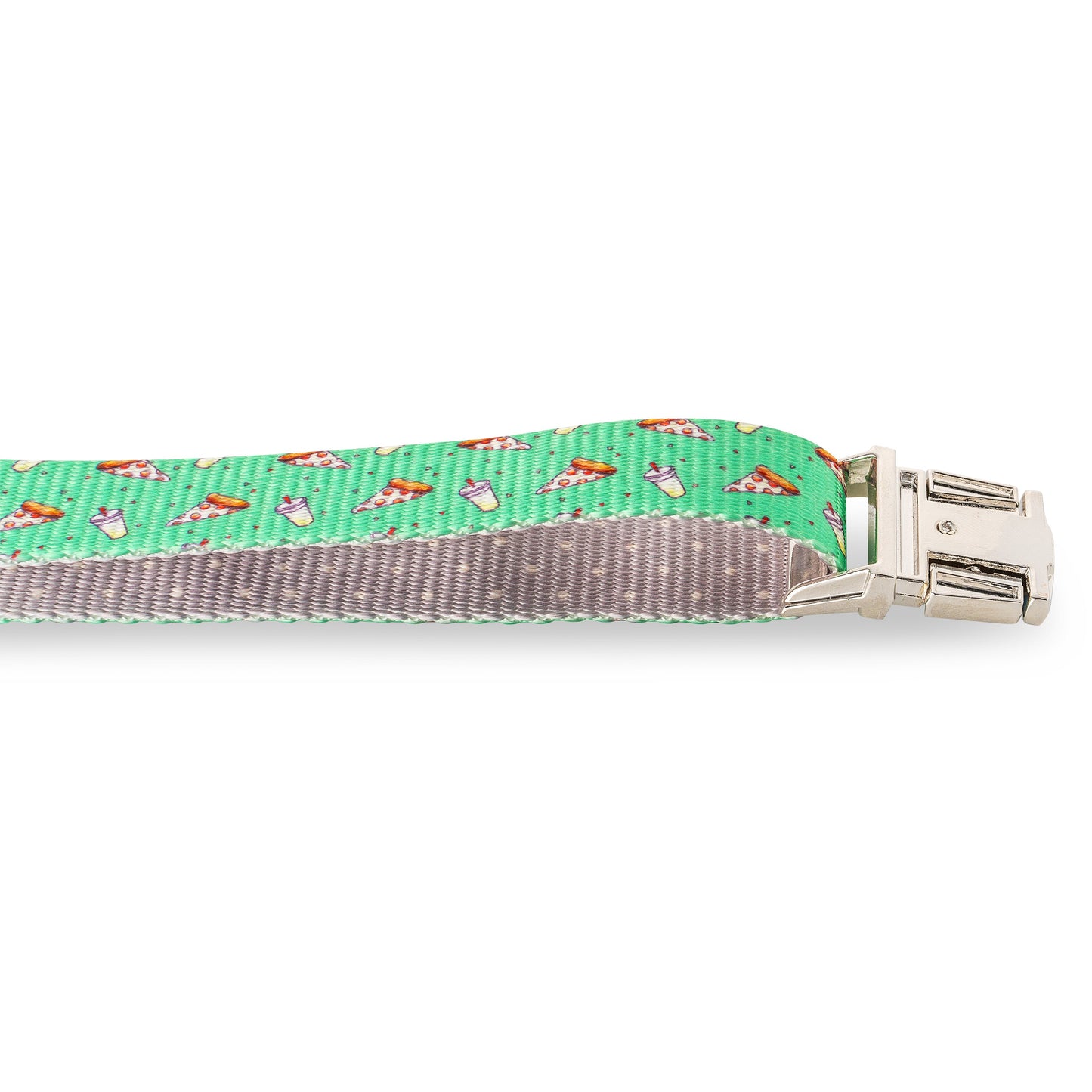 Dog Collar Pizza Party Print Adjustable Metal Buckles