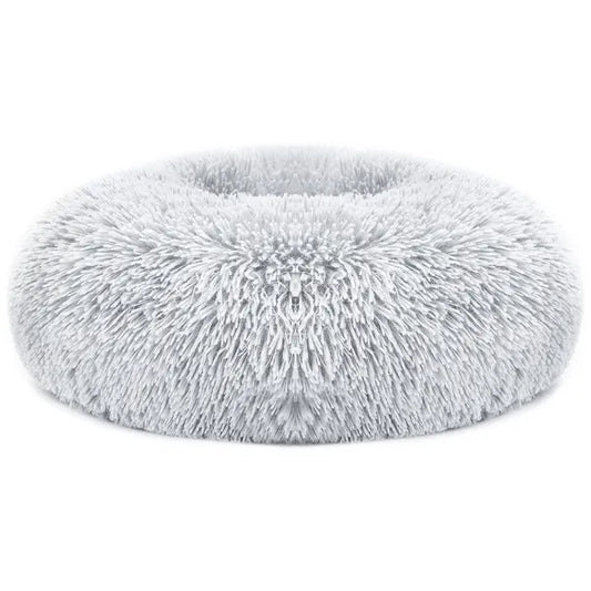 Purrfect Pet Kingdom Pet Dog Bed Soft Warm Fleece Puppy Cat Bed Dog Cozy Nest Sof (Gray, L) - Premium Dog Beds