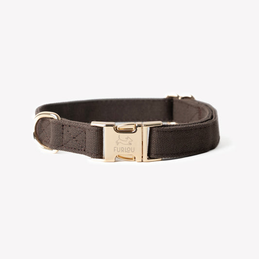 Dog Collar Canvas Brown Soft 🤎