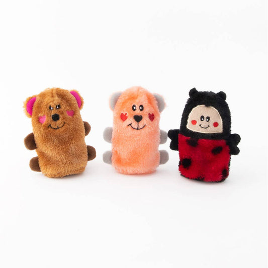 Valentine's Squeakie Buddies Plush Dog Toy Set - 3 Pk