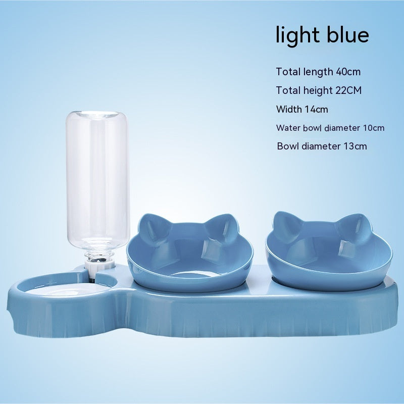 Elevated Triple Cat Bowl Station for Comfortable Mealtime