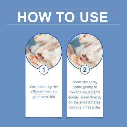 Cat Skin Care Spray, Gentle Cleaning Care Pet Skin