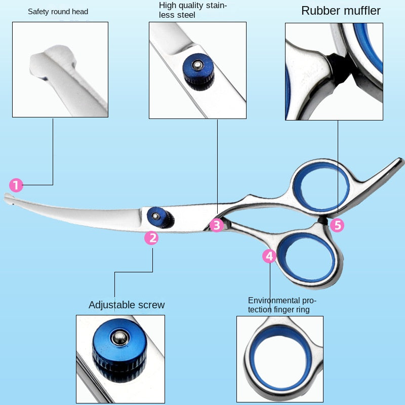 Stainless steel pet scissors for dog grooming