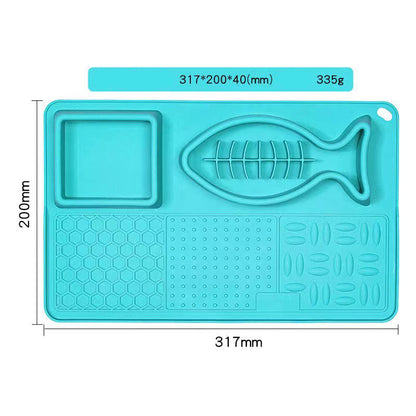 Multifunction Pet Slow Feeder Bowls Dog Licking Mat With