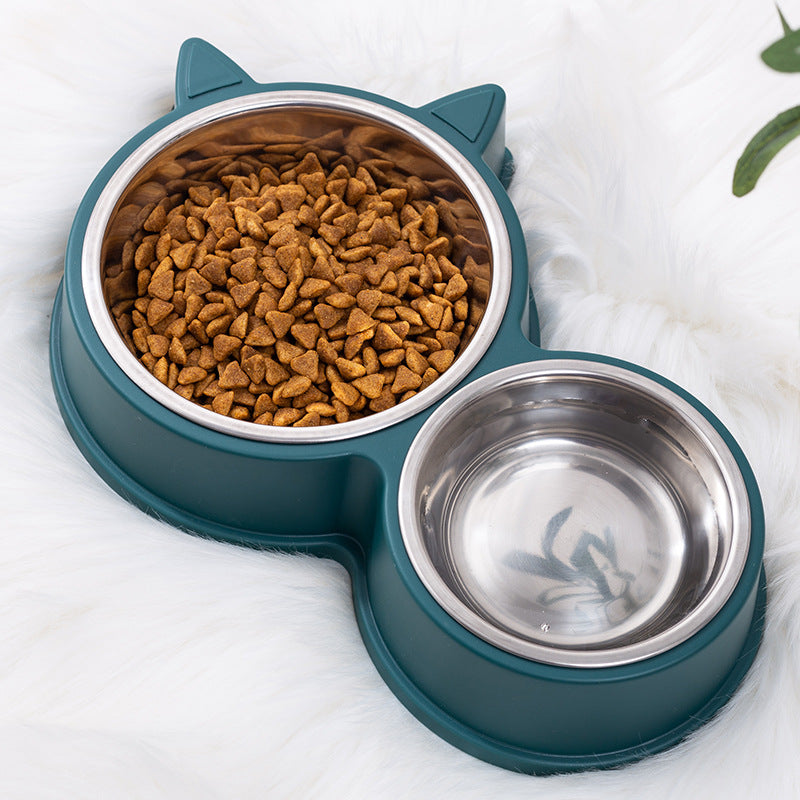 Dogs And Cats Anti-tumble Double Bowl Automatic Drinking Pet