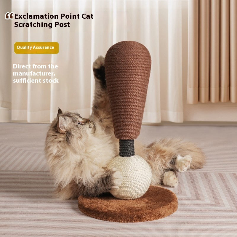 Exclamation Point Grinding Claw Cat Teaser Toy Vertical