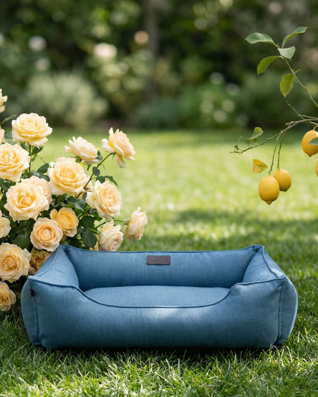 Luxury Dog Bed Cotton Sleeper Denim for Comfort, Support & S - luxury dog bed view 1 for comfort and support