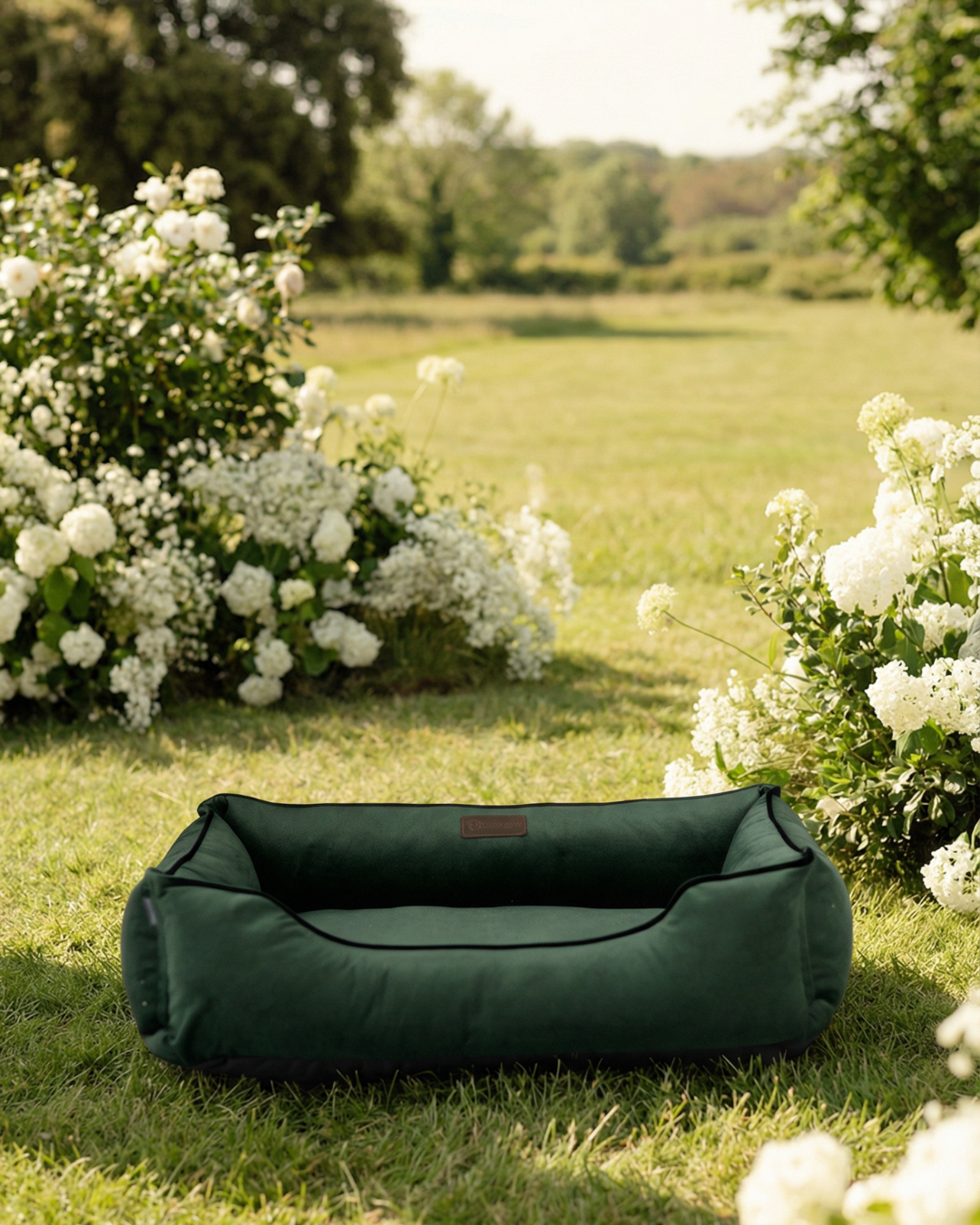 Luxury Dog Bed Classic Velvet Sleeper Green for Comfort, Sup - luxury dog bed view 1 for comfort and support