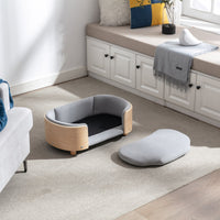 Scandinavian style Elevated Dog Bed Pet Sofa With Solid Wood