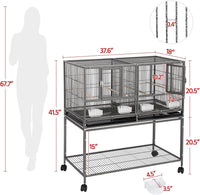 41.5" Stackable Divided Breeder for Bird