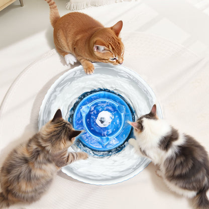 Ceramic Cat Water Fountain 2.1L/71oz Cupcake Pet Fountain Fo