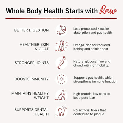 Freeze-Dried Raw Dinner Patties - Beef Recipe - High Protein