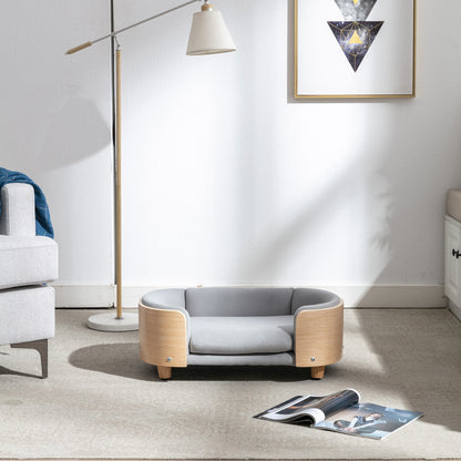 Scandinavian style Elevated Dog Bed Pet Sofa With Solid Wood