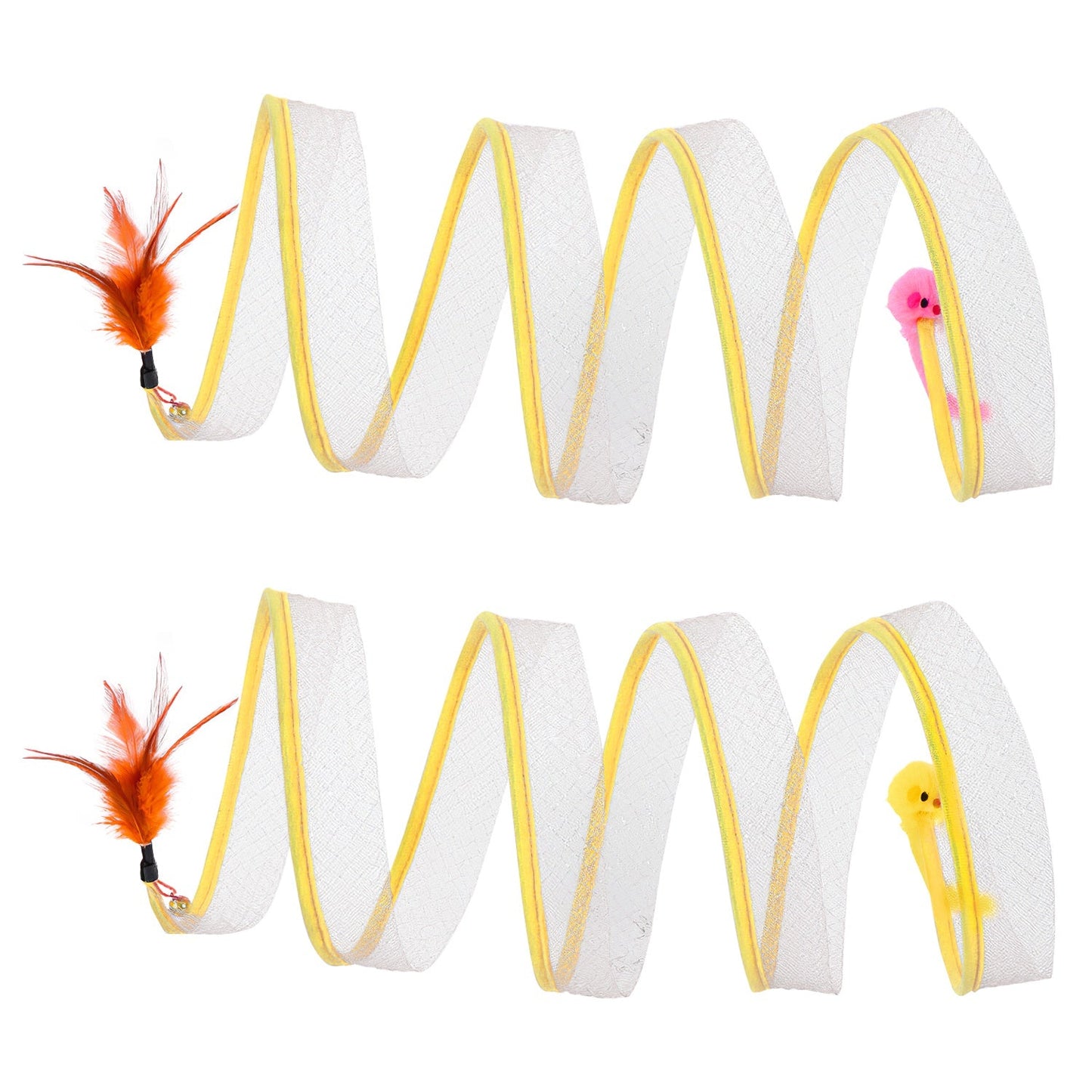 GBruno 2Pcs Foldable Cat Tunnel