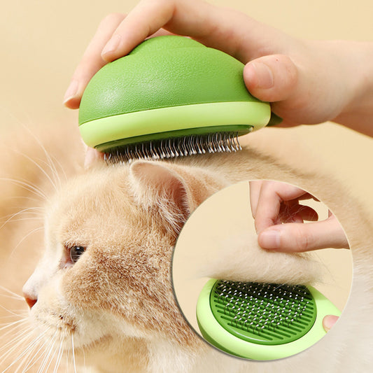 Self-Cleaning Pet Grooming Brush - Gentle Deshedding Tool