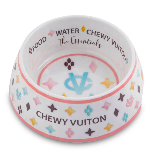 White Chewy V Pet Bowl in 3 Sizes