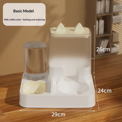 Automatic Cat Food Feeder And Water Dispenser Combo Bowl For