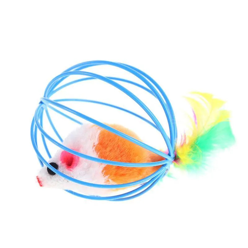 Stevvex 1 Pcs Cat Toy Stick Feather Wand with Bell, featuring colorful feathers, perfect for playful pets, size varies.