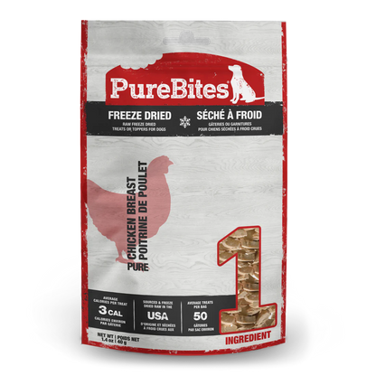 Pure Bites Chicken Freeze Dried Dog Treats 1.25oz 🐔
