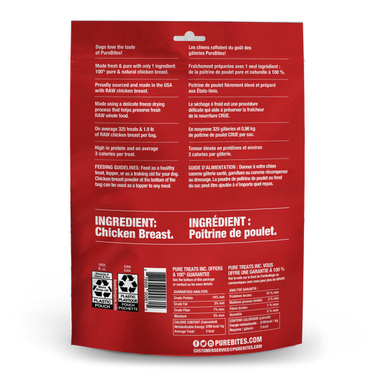 Pure Bites Chicken Freeze Dried Dog Treats - Dry Dog Treats - The Family Pet