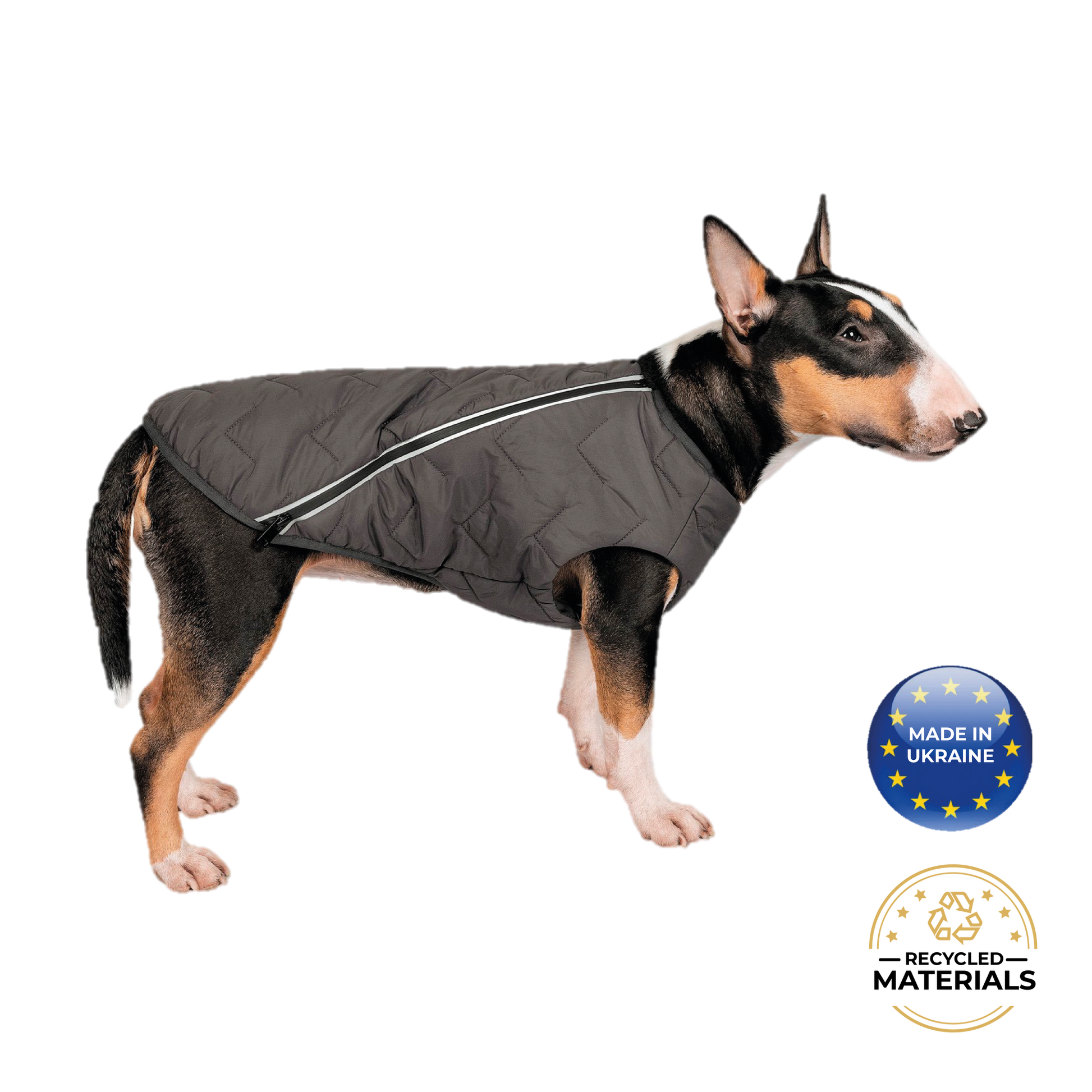 Dog Apparel Sustainable Eco-Friendly Jacket Vest Made in - size and texture image for dog apparel