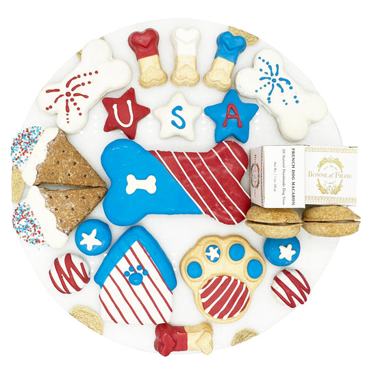 Usa Themed Dog Treats Gift Box - Purrfect Pet Kingdom