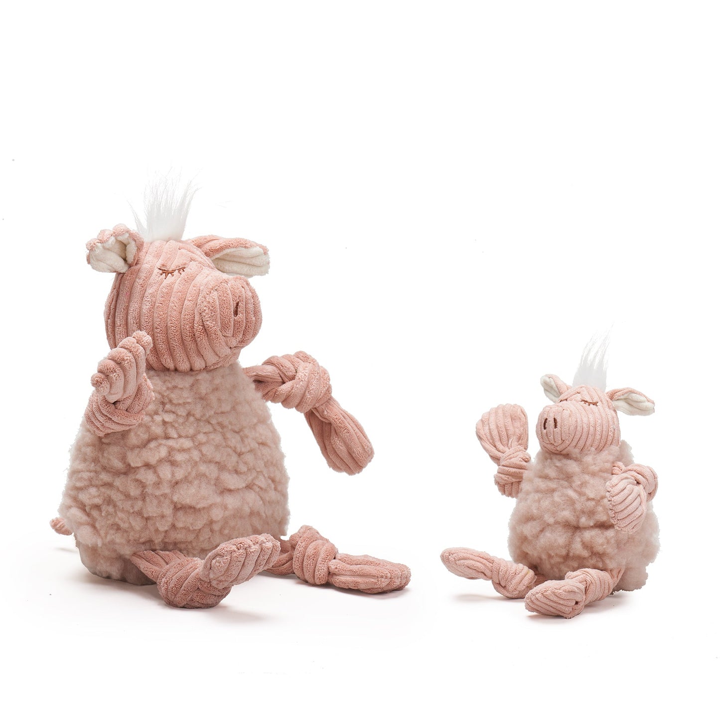 Dog Toy Penelope Pig HuggleFleece FlufferKnottie Plush Toy - main product image for dog toy