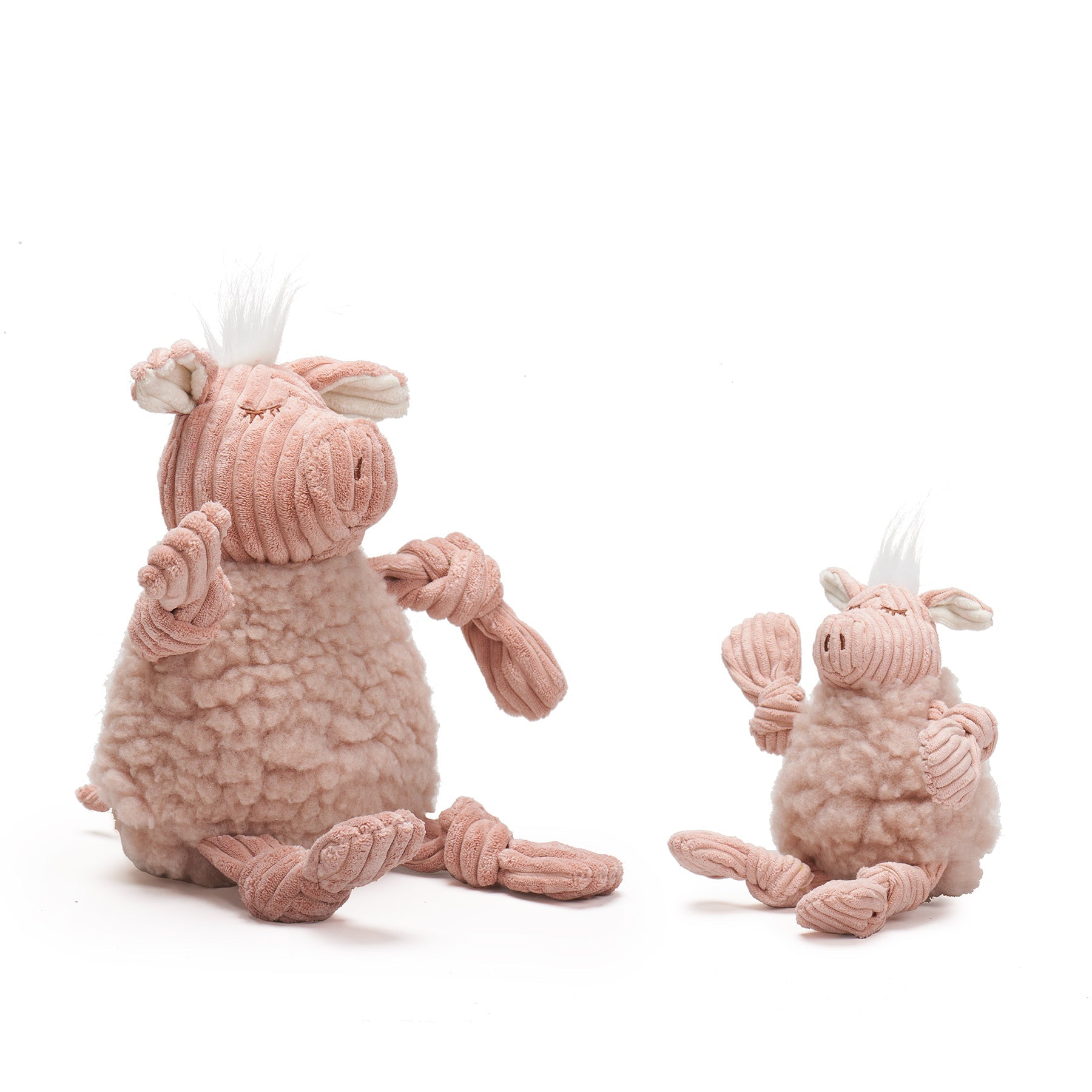 Dog Toy Penelope Pig HuggleFleece FlufferKnottie Plush Toy - main product image for dog toy