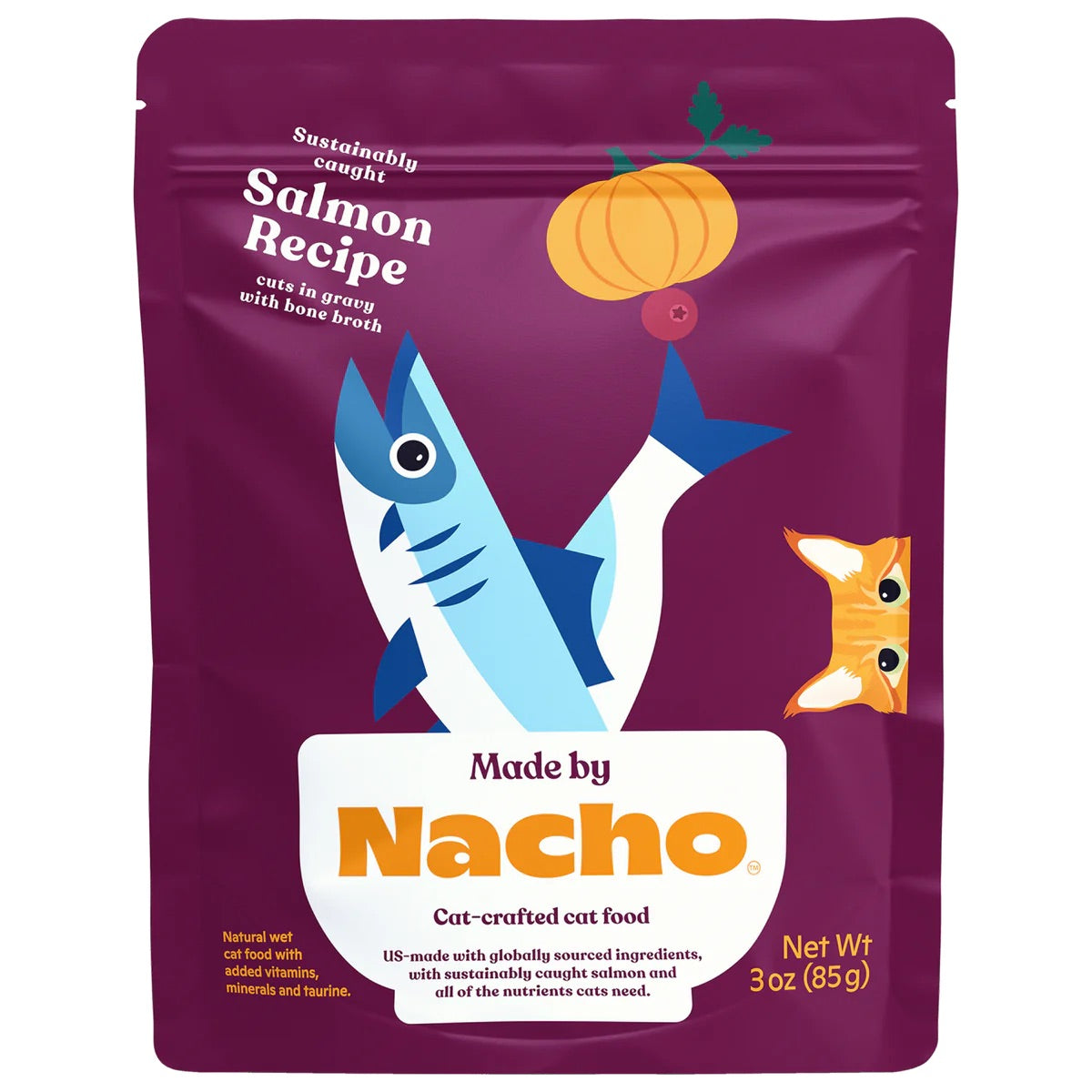 Made By Nacho Salmon In Gravy Cuts Cat Food (3oz) - Wet Cat Food - The Family Pet
